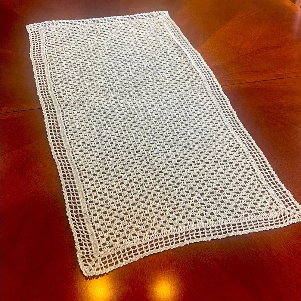 Handmade Crochet Table Runner